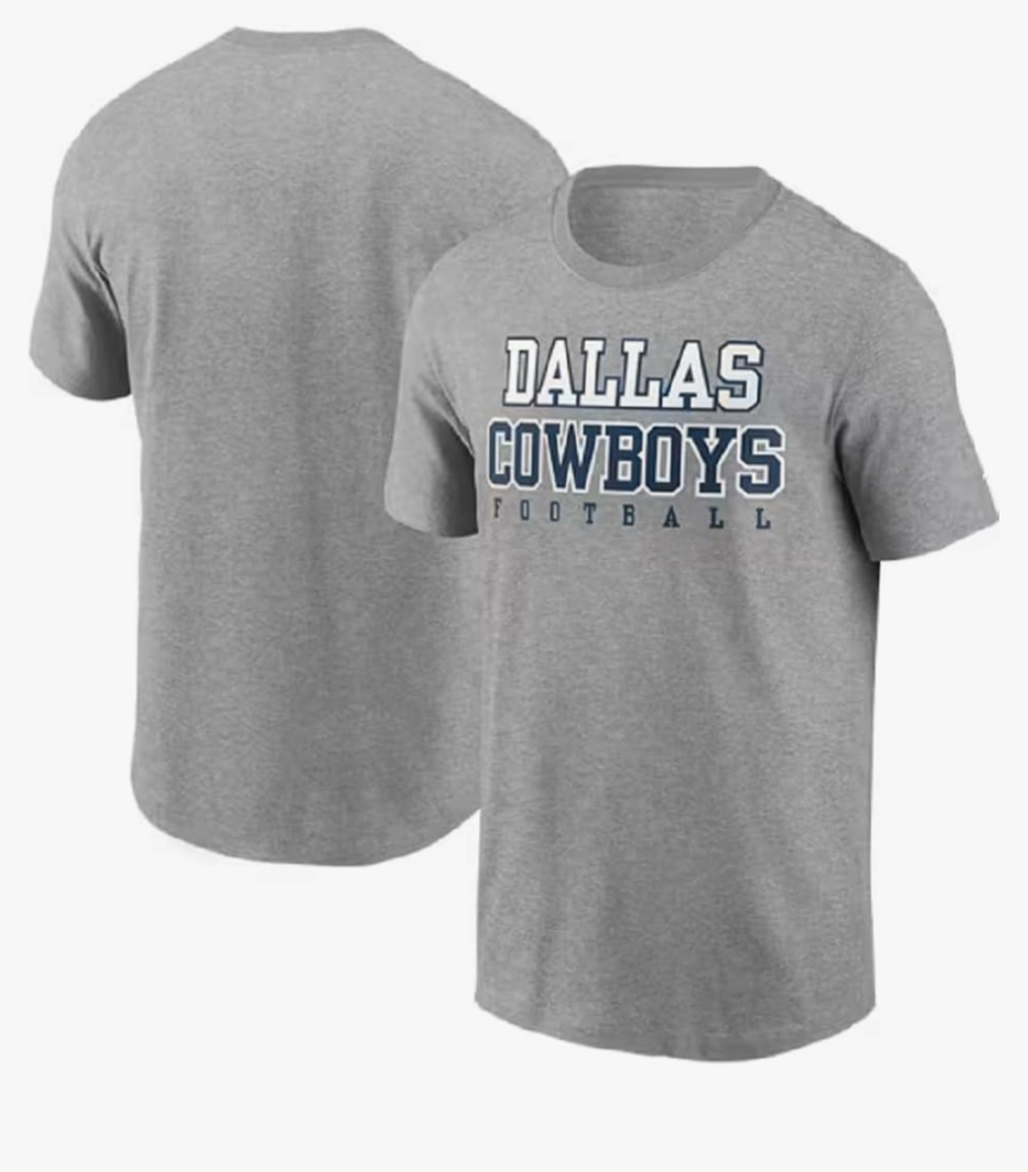 Dallas Cowboys Men's Charcoal Heather Practice T-Shirt Size 2XL