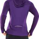 ALLZERO Women's Sun Protection Hoodie UPF 50+ Lightweight Long Sleeve with Back Breathable Mesh for Outdoor Fishing Hiking (Purple)