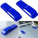Engine Hood Hinge Cover Trim Exterior Accessories Decoration for 2018-2025 Jeep Wrangler JL JLU Sports Sahara Freedom Rubicon Unlimited Gladiator JT 2-Door & 4-Door (Blue 2PCS)