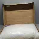 Double Stitch Luxury US White Down Pillow - Made in Canada, 400 Thread Count 100% Cotton Shell, 700 Fill Power Down Bed Pillow, Soft Sleeping Pillow 3-Chamber, Firm, Queen(20" x 30")