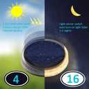 Lacasa Solar Deck Lights, Driveway Walkway Dock Light Solar Powered Outdoor Waterproof Stair Step Pathway Ground LED Lamp for Backyard Patio Garden, Auto On/Off - Warm White - 4 Pack