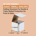 BOX USA Shipping Boxes Small 5"L x 5"W x 5"H 50-Pack - Corrugated Cardboard Box for Moving, Mailing, Packing, Packaging and Storage