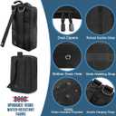 MUCHER 2 Pack Molle Pouches Tactical Pouches EDC Pouch Organizer Molle Bag Utility Pouch with 4 Carabiners for Outdoor Hiking Hunting Camping Training