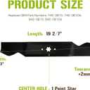 942-0610A Mulching Mower Blade Set for Cub Cadet MTD Troy Bilt 38" Decks 742-0610 742-0610A 942-0610 LT3800 White Outdoor L13 LT13 LT15 LT1300 C76G C79GF V76GF LT538G CLT38G 2 Pack