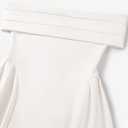ZESICA Summer 2026 Cocktail Dresses for Women's Off Shoulder Short Sleeve Swing A Line Wedding Evening Party Midi Dress (White, M)