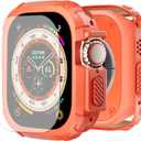 BOTOMALL Screen Protector Compatible with Apple Watch Ultra 3/2/1 49mm Bumper Case,Rugged Military Grade Flexible TPU Face Cover with Tempered Glass Film for iWatch Men Womens