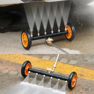 Undercarriage Pressure Washer Attachment with 6 Nozzles, Siebwin 16" Dual-Function Water Broom for Pressure Washer Undercarriage Cleaner with 3 Pieces Extension Wand, 4000 PSI, 1 Adapter (15.5 inch)