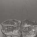 4 Pack Lazy Susan Basket Lazy Susan Organizer Bins for 18"/20" Diameter Turntable 1/4 Wedge Corner Cabinet Organizer Kitchen Organization Metal Lazy Susan with Handle for Cabinet 9 x 6.2 x4 Inch