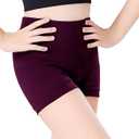 Gymnastics Dance Shorts for Girls Kids Athletic Spandex Biker for Ballet Tumbling Tennis Volleyball Cheers (Burgundy)