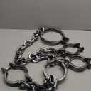 2Pcs Halloween Chains Plastic Prisoner Costume Handcuffs and Footcuffs Halloween Chains Props Prisoner Costume Accessories for Halloween Party Dress Up Grey