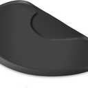 Saloniture 3 ft. x 5 ft. Salon & Barber Shop Chair Anti-Fatigue Floor Mat - Black Semi Circle - 7/8 in. Thick