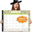 Gannyfer Desk Calendar 2026, 18-Month Large Desk Calendar, Use Now Until Jun 2026, 22" x 17" Desk Pad Calendar with To-Do List, Thick Paper with Corner Protectors, Large Ruled Blocks (Yellow)