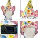 BAYN Garden Gnome Statues Outdoor Decor, Solar Powered Outdoor Gnome with Butterfly Wing Decorative Yard Garden Lights Art Gifts with 11 Warm White LEDs