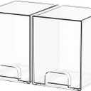 Yieach 2 Pack Clear Stackable Storage Drawers,7.6" H Baby Bottle Organizer,Acrylic Drawer Containers for Cosmetics,Skincare,Beauty Products,Cabinet,Vanity,Kitchen,Under Sink and Bathroom Storage Bins