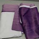 Estelar Textiler Purple and Greyish White Ombre Blackout Curtains 84 Inches Long, Full Room Darkening Grommet Curtains for Bedroom, Thermal Insulated Blackout Drapes for Living Room, 52Wx84L, 2 Panels