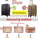 T Tersely Clear PVC Suitcase Cover Protectors 20/24/26/28/30 Inch Suitcase Baggage Covers - Waterproof Dustproof and Anti-Scratch 20-30 Inch Luggage Cover (24inch)