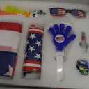 Soccer Fan Gear Set for 2026 World Tournament, Soccer Party Favors Kit with Flag,Scarf, Face Paint, Clapper, Horn&Glasses,Supporter Accessories for Game Day, Sports Event, Gift