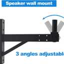 Speaker Wall Mount,Wall Speaker Mount Bracket Design for Professional Audio,Tilt,Hold up to 100lbs,HD-319 (2 Packs Black)