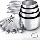 TILUCK Stainless Steel Measuring Cups & Spoons Set, Cups and Spoons,Kitchen Gadgets for Cooking & Baking (10)
