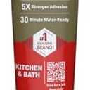 GE Advanced Silicone Caulk for Kitchen & Bathroom, Clear, 2.8 fl oz Tube, 1 Pack - 100% Waterproof Silicone Sealant, 5X Stronger Adhesion, Shrink & Crack Proof