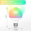 RGB LED Color Changing Light Bulb, 12W Dimmable Bluetooth Light Bulbs with E26 Base, Compatible with Mobile App & Remote Controller, Featuring Millions of Colors and Multiple Dynamic Modes (2 Pack)