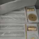 Glass Hurricane Candlestick Holders Gold - Romadedi 18 PCS Taper Candle Holder Bulk Tall Clear Glass Cylinder Table Centerpiece Wedding Decor Party Birthday Christmas Home Decorations