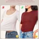 BAMBOO COOL Women's Seamless Tight T-Shirts Slim Fit Basic Ribbed Tees Short Sleeve Crew Neck Top (M)