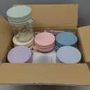 6 Pack Overnight Oats Containers with Lids and Spoons, 16 oz Glass Mason Overnight Oats Jars, Large Capacity Airtight Jars for Milk, Cereal, Fruit