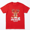 2nd Grade Teacher Christmas Second Grade Squad Reindeer Xmas T-Shirt for Men Women Kids M Youth