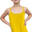 Wildarms Girls Sleeveless Ballet Leotard for Dance and Gymnastics, Camisole Style Dance Wear with Soft Fabric (Yellow, 1-3T)