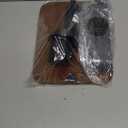 360 Rotating Wood Car Tray & Desk for Laptop - Steering Wheel Cup Holder Table, Car Accessories for Women & Men, Compatible with Tesla Model Y/3/S, Ford F150/Explorer/Maverick & Most Vehicles (Square Floating Table + Gap Storage (Walnut Color))