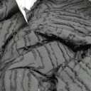 Andency Dark Grey Oversized King Comforter 120''x98'', 3 Pieces Dark Gray Soft Boho Bedding Set & Collections, Farmhouse Tufted Fluffy Shabby Chic Bed Set for All Seasons (1 Comforter, 2 Pillowcases)