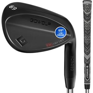 Gowolf Forged Golf Wedges 50/52/54/56/58/60/69 Degree Single or Sets for Men, Right Hand Premium Full Face Gap Wedge Sand Wedge Lob Wedge Golf Club, Great Golf Gifts - CNC Milled Face for More Spin, Black