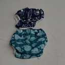 ALVABABY Swim Diapers 2pcs Baby & Toddler Snap One Size Reusable Adjustable Baby Boys' Swim Diapers for Swimming Lessons SW18-21 (Small, 01marine Animal Small)