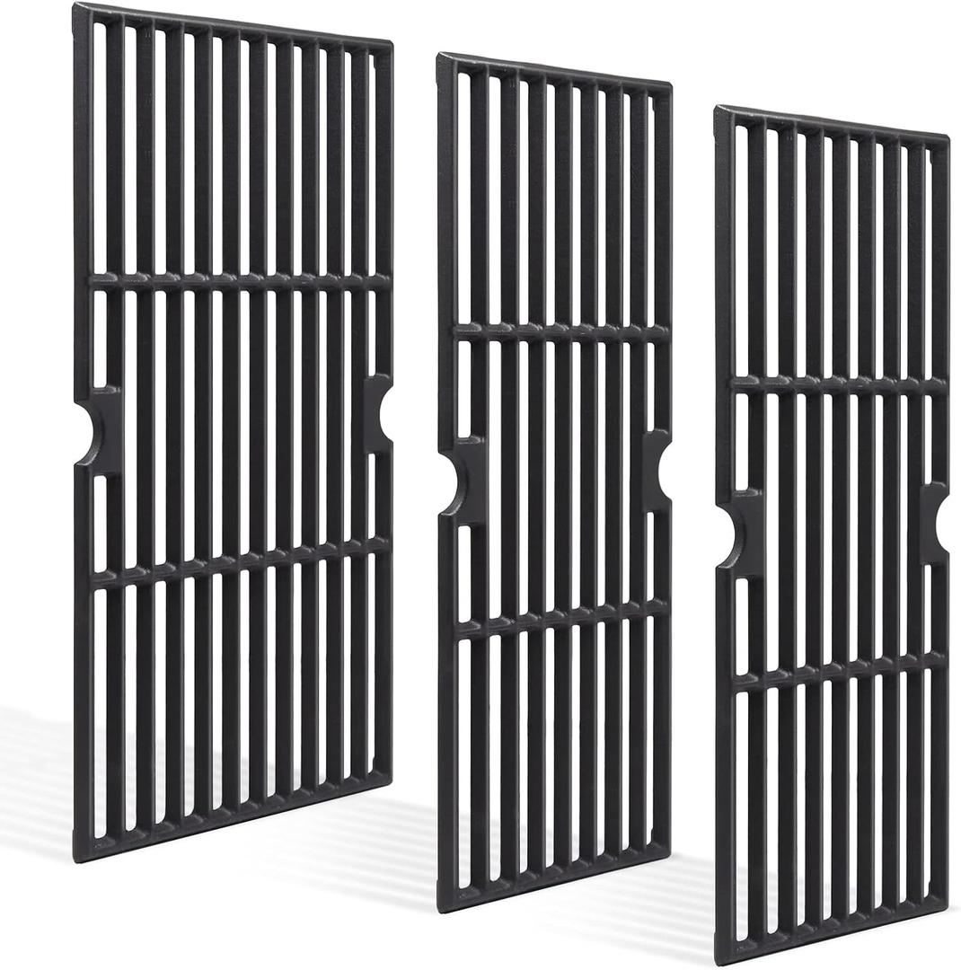 Criditpid 18 Inch Grill Grates for Charbroil Performance 463376519 Replacement Parts, Cast Iron Cooking Grid for Char-Broil 463377319, 463376419, 463376319, G470-0002-W1, G470-0003-W1, G321-0005-W1