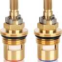 Cartridge for Kohler Faucet K-GP77005-RP & K-GP77006-RP Ceramic Valve, Hot and Cold Faucet Cartridge Replacement Parts, 2 Pack Repair Brass Valve