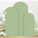 MODFUNS Set of 3 Arch Cover Sage Green Spandex Arch Cover Fitted Wedding Arch Covers 4ft 5ft 6ft Balloon Arch Stand Cover Double Sided Rustic Stretchy Cover for Party Wedding Banquet Arch Decor