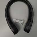 Portable Neck Fan, Hands Free Bladeless 360 Cooling Personal Fan,Wearable Quiet Fan for Outdoor Indoor, Gifts for Men Women, 4000mAh Battery Operated, USB Rechargeable, 3-Speeds(Black Graffiti)