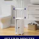 Kitsure Toilet Paper Holder Stand  Compact Bathroom Storage Cabinet for Extra Rolls and Small Items, Bathroom Organizers and Storage for Small Spaces, Over The Toilet Storage Cabinet, 31.0" H, White