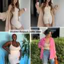 SHAPERX Shapewear for Women Tummy Control Bodysuit Mid Thigh Body Shaper Shorts for a Lifted Look,SZ5218-2-Beige-S/M