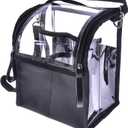 Trave Medium Makeup Brush Buddy Makeup Brush Holder Bag Cosmetic Kits Beauty Accessories Storage Organizer Bag with 4 Dividers & Shoulder Straps