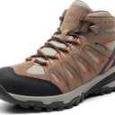 NORTIV 8 Women's Waterproof Hiking Boots Outdoor Trekking Camping Trail Hiking Boot (7, Brown)