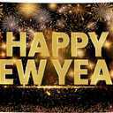KatchOn, XtraLarge Happy New Year Banner - 72 X 44 Inch | New Years Eve Backdrop 2026 for New Years Decorations 2026 | Backdrop for Party Supplies 2026 | NYE Decorations 2026