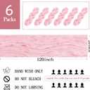 6 Pack Light Pink Cheesecloth Table Runner 20 x 120 inch Gauze Table Runners 10 FT Long,Semi Sheer Boho Cheese Cloth Fabric Table Runner Bulk for Wedding,Party,Baby Shower,Bridal Shower Decoration