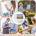 60 Pcs Canvases for Painting 5 x 7 Inch Stretched White Blank Cotton Canvas Panel Boards Bulk Flat Canvas Boards for Acrylic Oil Tempera Metallic Neon Painting Crafts