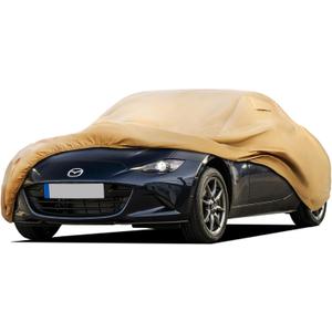 Heavy Duty Outdoor Car Cover Custom Fit for Mazda MX-5,Windproof All Weather Waterproof Sun Rain UV Dust Snow Protection Outdoor Car Covers (brown)