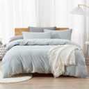 Dreaming Wapiti Duvet Cover King,Washed Microfiber Cornflower Blue King Size Duvet Cover Set,Solid Color - Soft and Breathable with Zipper Closure & Corner Ties (Cornflower Blue, King)