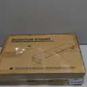 YAOHUOO Dual Monitor Stand Riser, 39Inch Large Monitor Stands for 2 Monitors, Computer Monitor Stand, Wooden Desktop Oraganizer Shelf for Office Desk Computer,Laptop,TV (White)