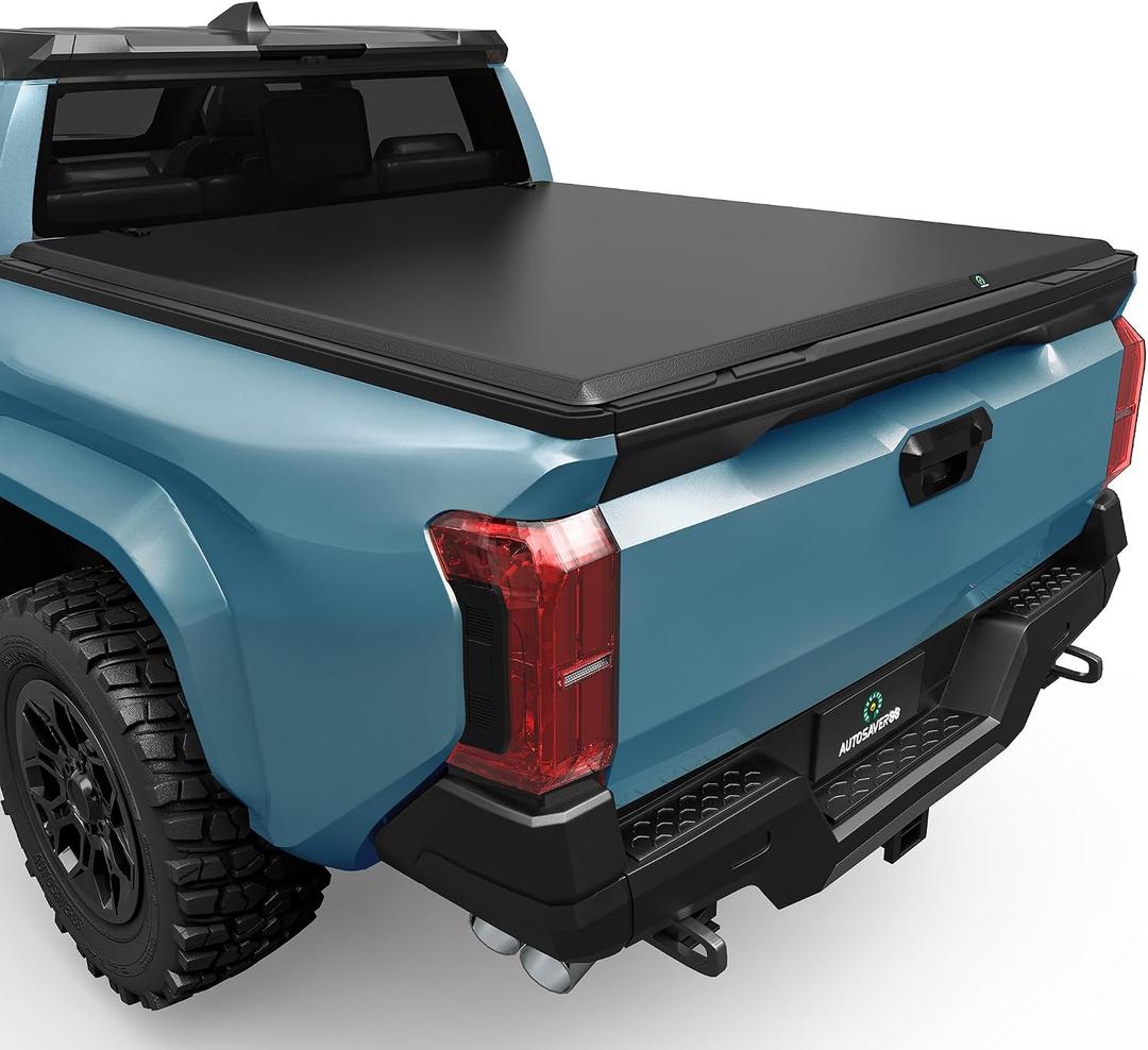 AUTOSAVER88 Soft Tri-Fold Tonneau Cover Fit for 2024-2026 Toyota Tacoma 5ft
Soft Tri-folding Truck Bed Tonneau Cover Compatible with Toyota Tacoma 2024 2025 2026 5 Feet Bed Pickup (Excl. Trail Edition)