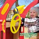 5 Pack Kids Playground Accessories Set Swingset Steering Wheel Plastic Telescope Safety Handles Telephone Toy for Outdoor Playhouse Playset (Color Set 4)